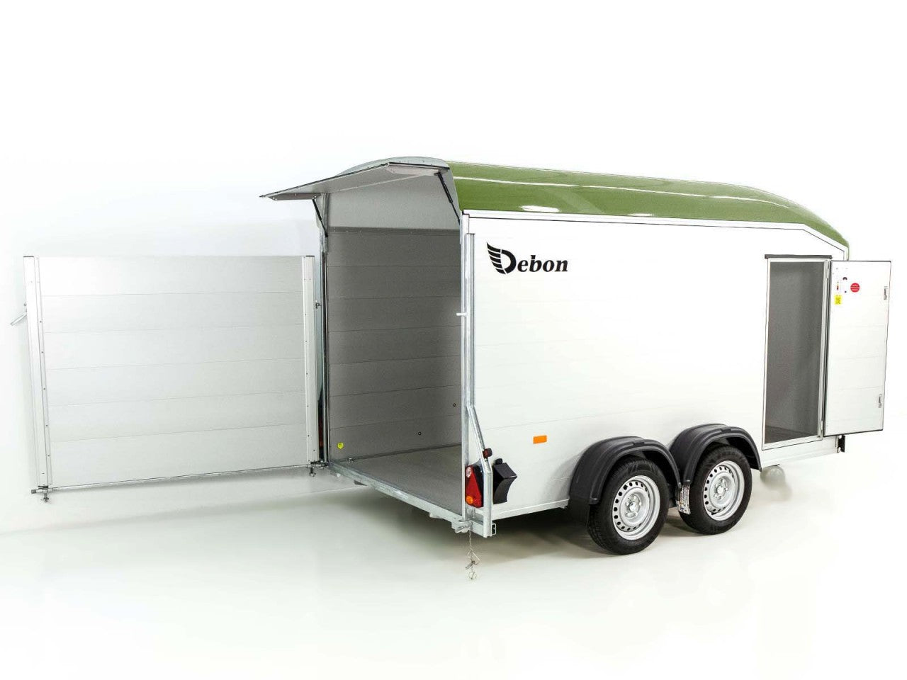 Debon Kofferanhänger Roadster C700 179×378 Höhe:201cm 2,6t|Alu|Polybug|Tür|olivgrün-Neu
