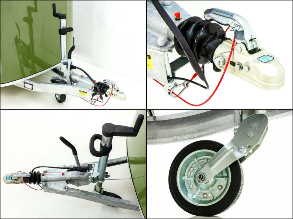 Debon Kofferanhänger Roadster C700 179×378 Höhe:201cm 2,6t|Alu|Polybug|Tür|olivgrün-Neu