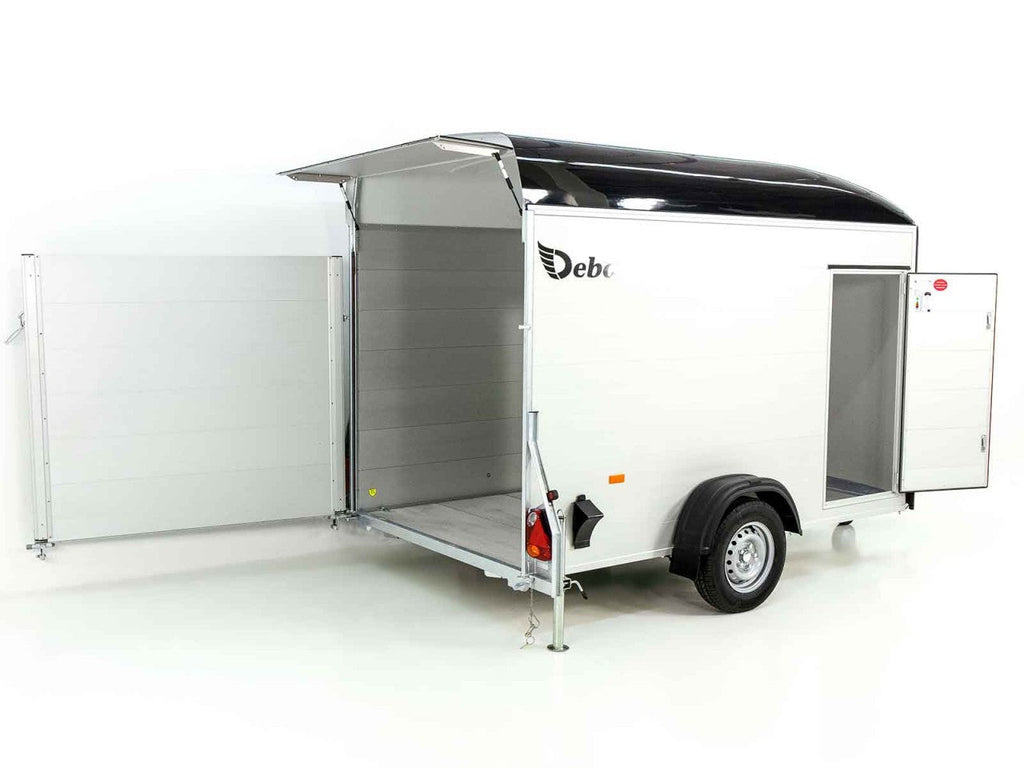 Debon Kofferanhänger C400 164x315cm H:200cm 1,3t|Alu, Polybug|Tür|schwarz-Neu