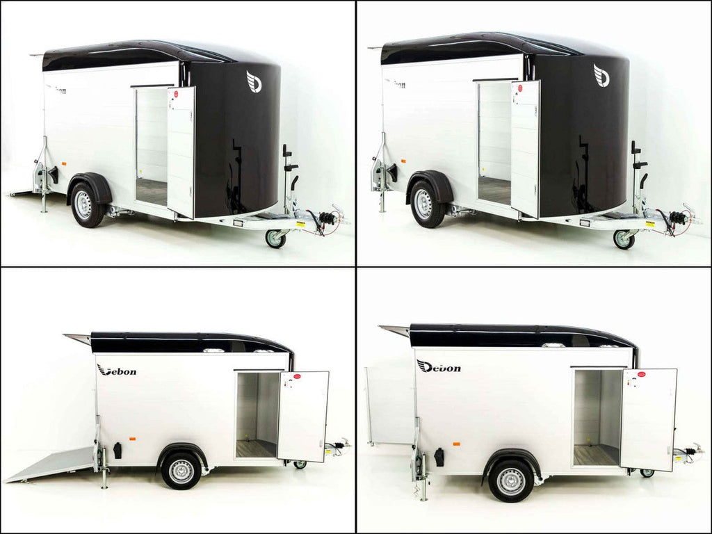 Debon Kofferanhänger C400 164x315cm H:200cm 1,3t|Alu, Polybug|Tür|schwarz-Neu