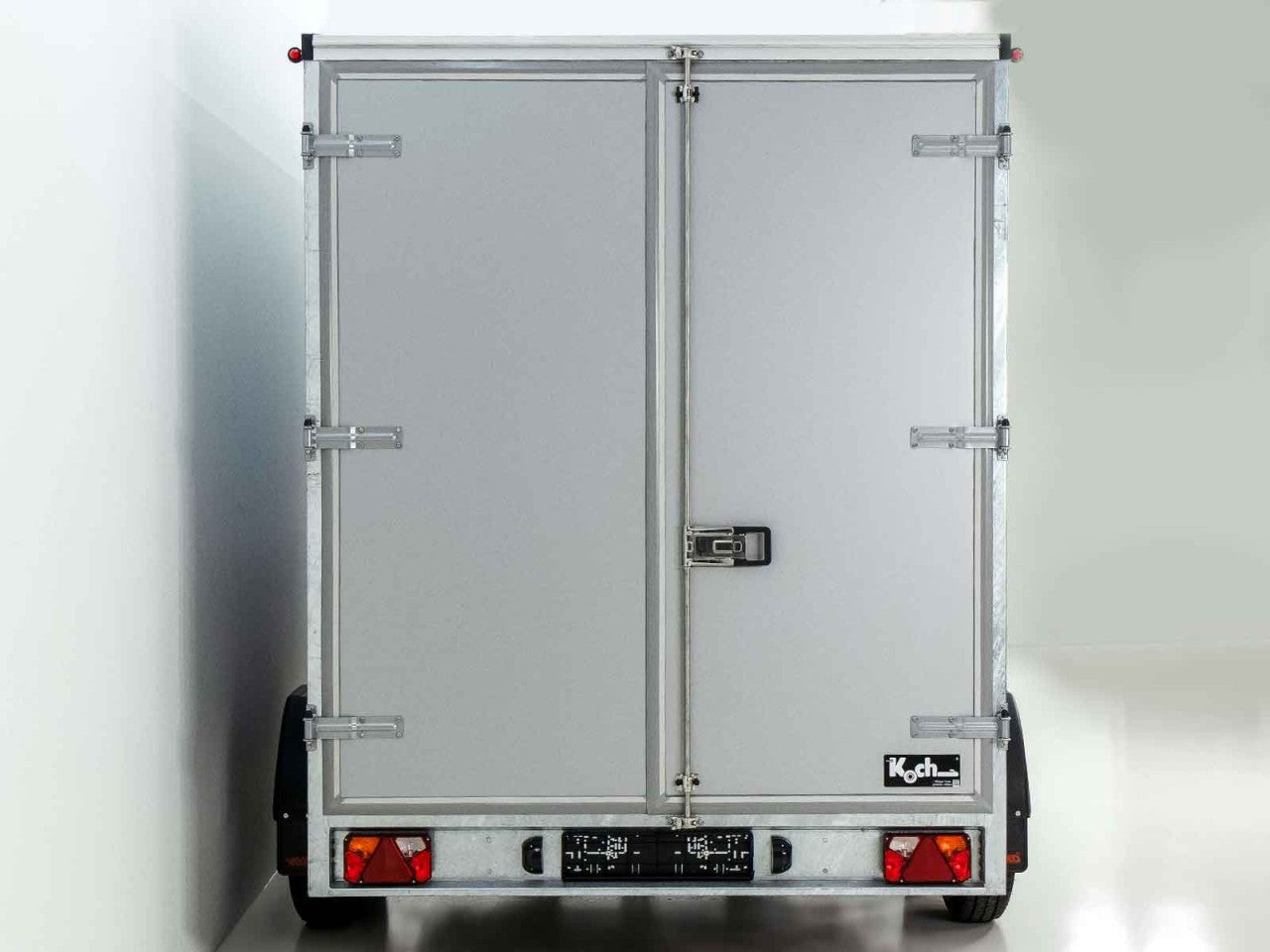 Vezeko Kofferanhänger 184x355cm Höhe: 205cm 2,7t|45°|Tür|silber-Neu