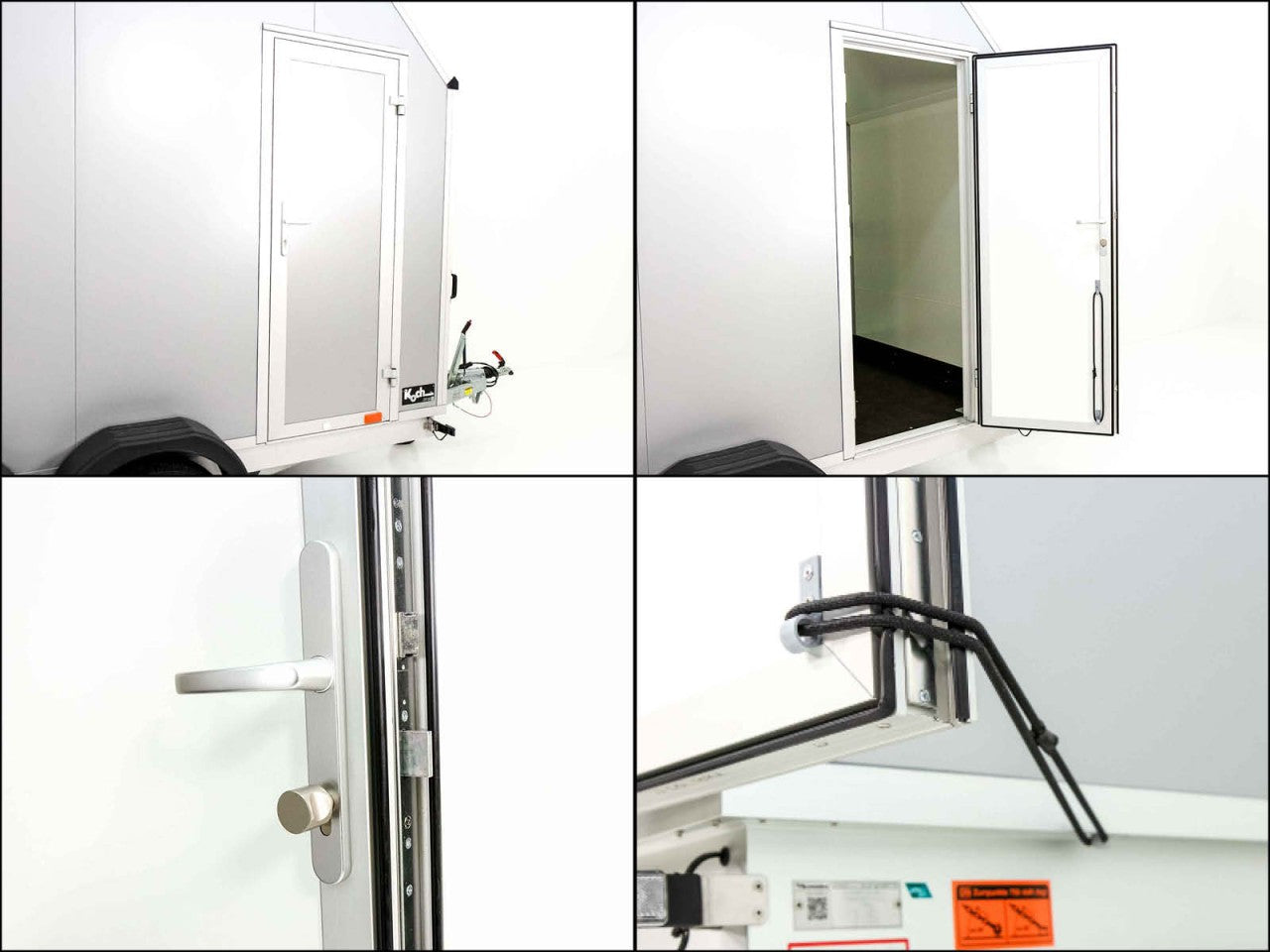 Vezeko Kofferanhänger 184x355cm Höhe: 205cm 2,7t|45°|Tür|silber-Neu