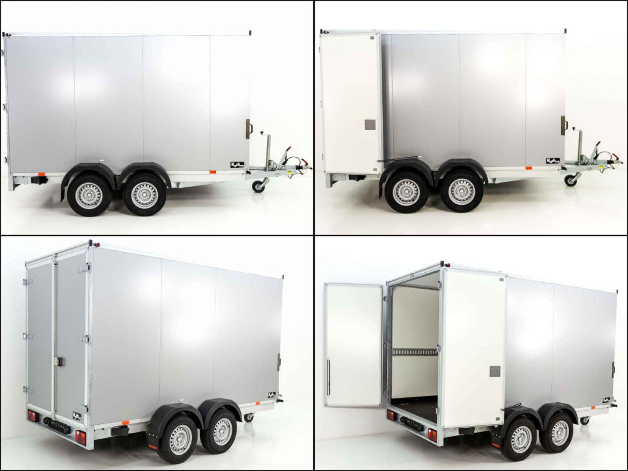 Vezeko Kofferanhänger 184x355cm Höhe:205cm 2,7t|silber-Neu