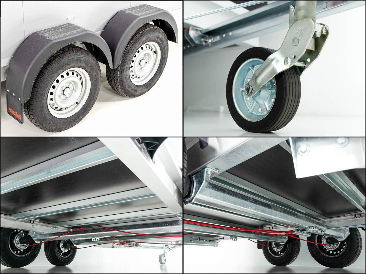 Vezeko Kofferanhänger 184x355cm Höhe:205cm 2,7t|silber-Neu
