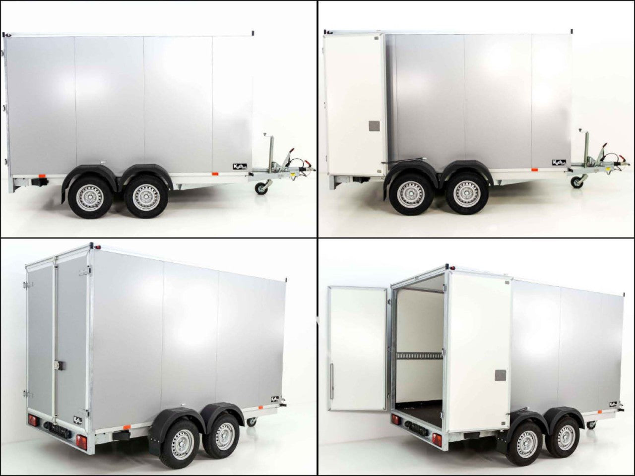 Vezeko Kofferanhänger 152x355cm Höhe:193cm 2,7t|silber-Neu