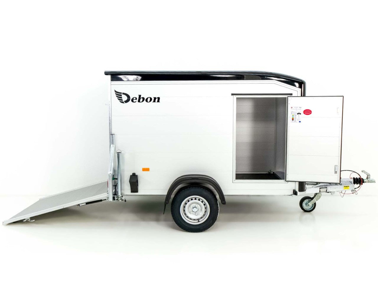 Debon Kofferanhänger Roadster Alu 255 125x255cm H:156cm|schwarz-Neu
