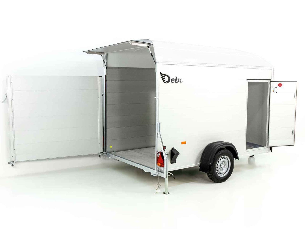 Debon Kofferanhänger C400 164x315cm H:200cm 1,3t|Alu, Polybug|Tür|weiß-Neu