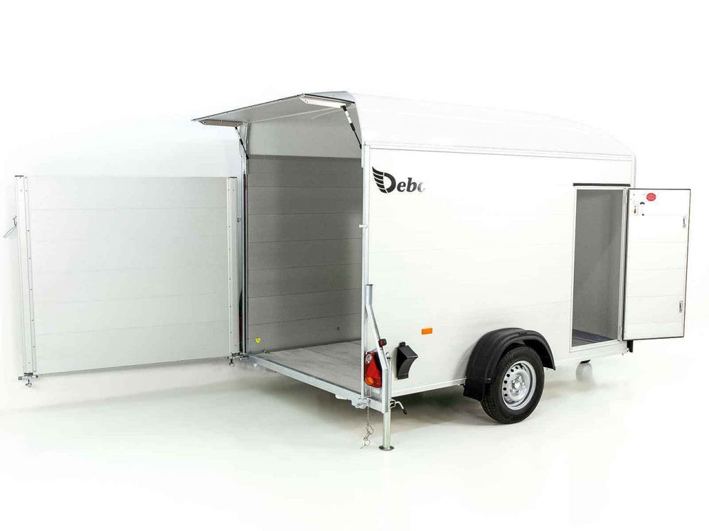 Debon Kofferanhänger C400 164x315cm H:200cm 1,3t|Alu, Polybug|Tür|weiß-Neu