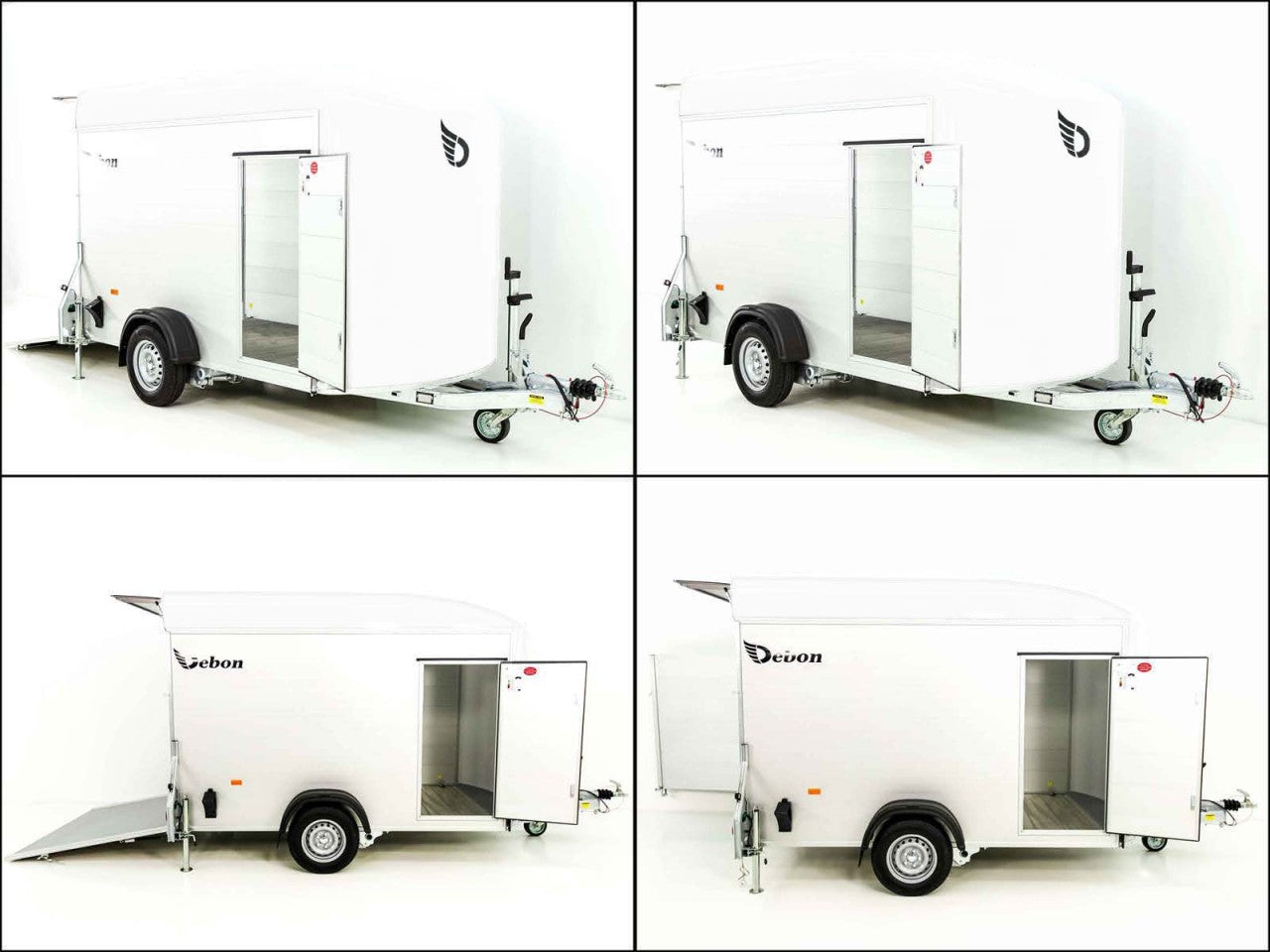 Debon Kofferanhänger C400 164x315cm H:200cm 1,3t|Alu, Polybug|Tür|weiß-Neu
