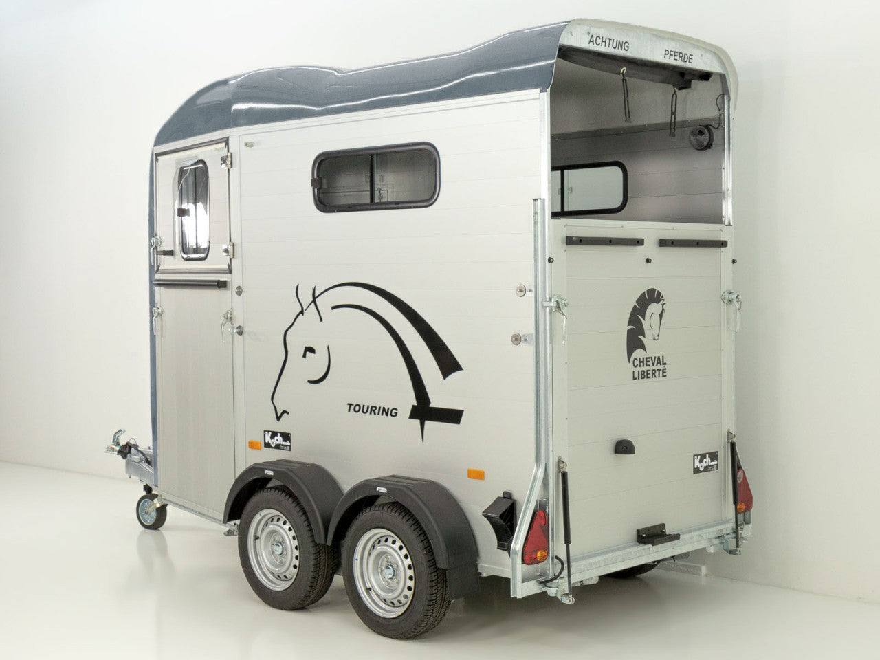 Cheval Liberte Pferdeanhänger Touring One 1,5er|Pullman-Fahrwerk|Frontausstieg|grau-Neu