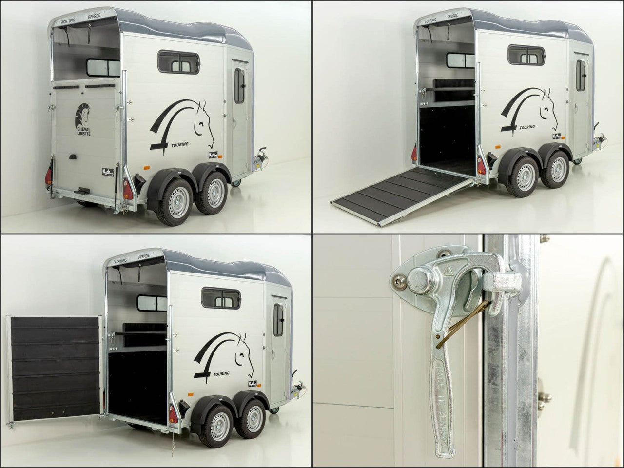 Cheval Liberte Pferdeanhänger Touring One 1,5er|Pullman-Fahrwerk|Frontausstieg|grau-Neu