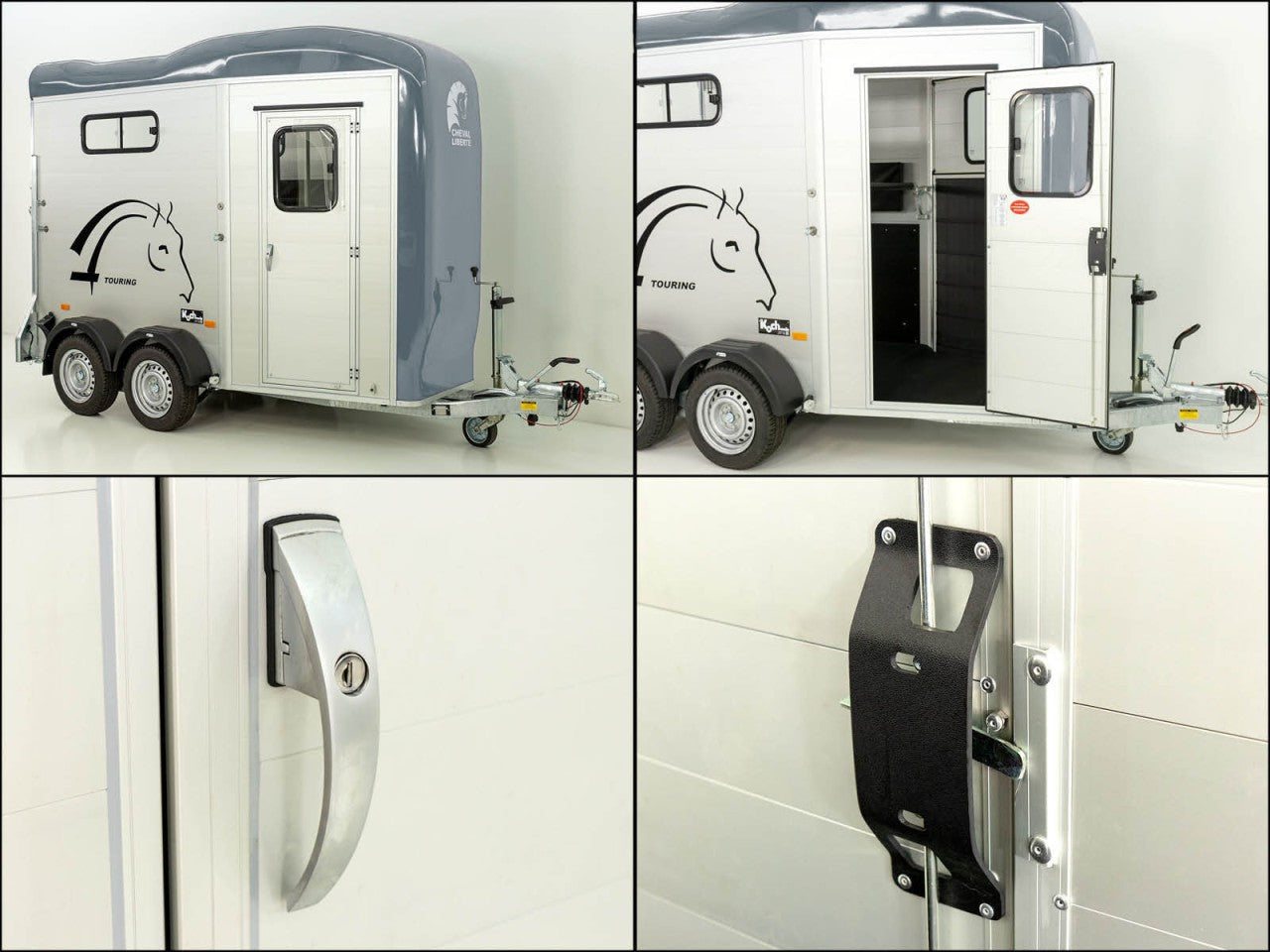 Cheval Liberte Pferdeanhänger Touring One 1,5er|Pullman-Fahrwerk|Frontausstieg|grau-Neu
