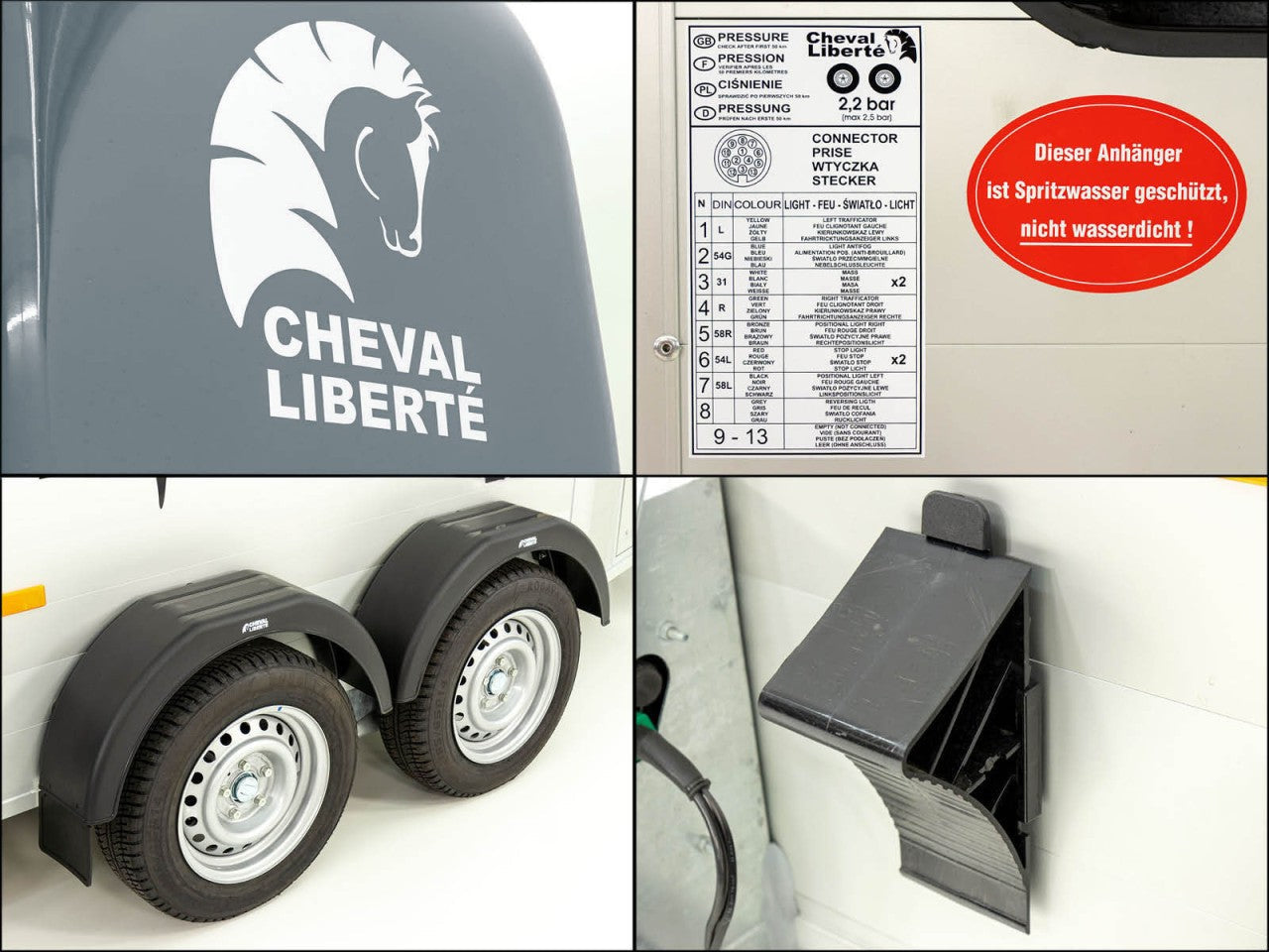 Cheval Liberte Pferdeanhänger Touring One 1,5er|Pullman-Fahrwerk|Frontausstieg|grau-Neu