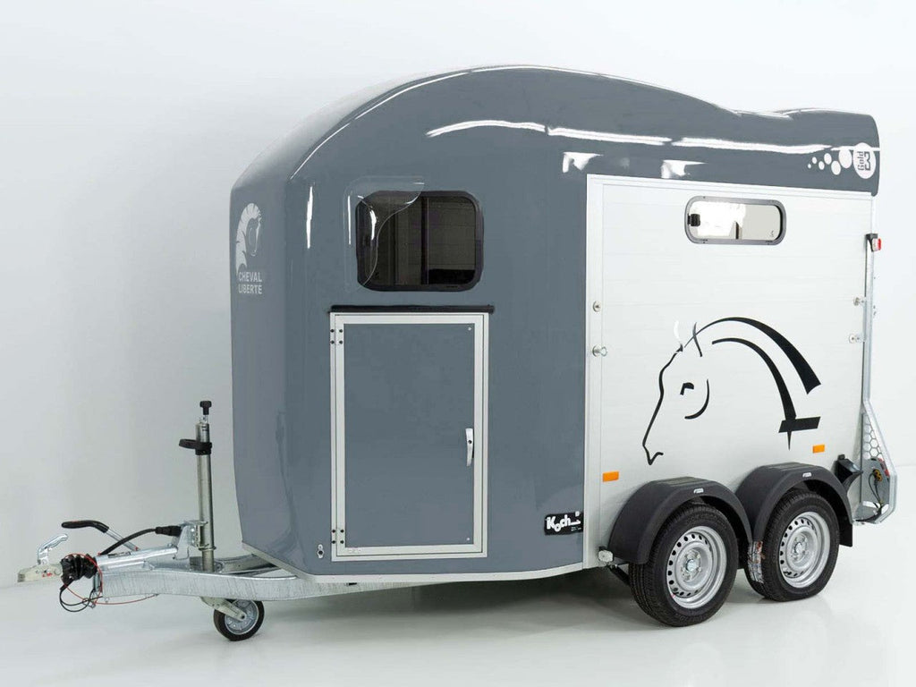 Cheval Liberte Pferdeanhänger GOLD 3|Premium|Pullman 2|Sattelkammer|grau-Neu