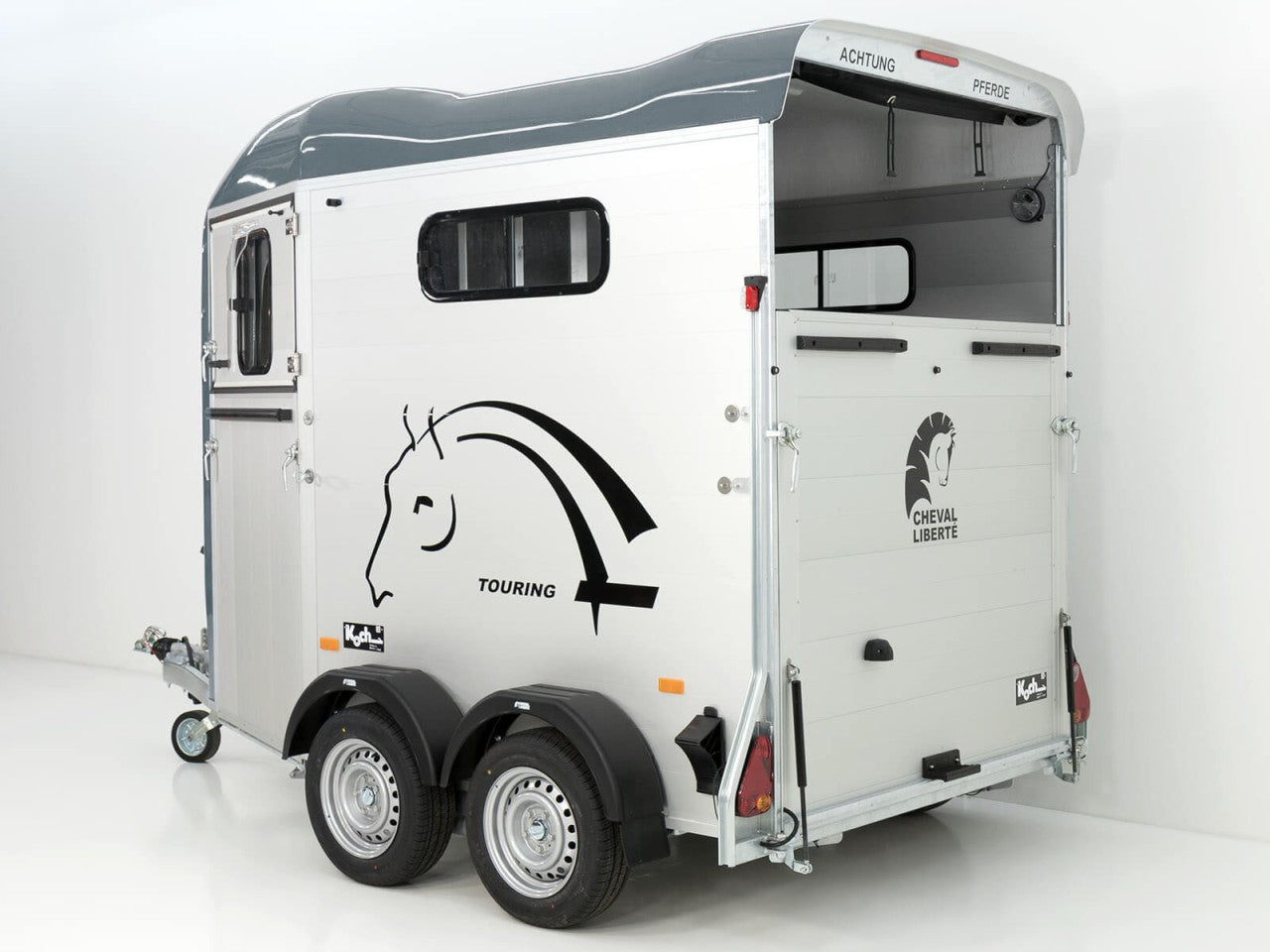 Cheval Liberte Pferdeanhänger Touring Country|Sattelkammer|Frontausstieg|grau-Neu