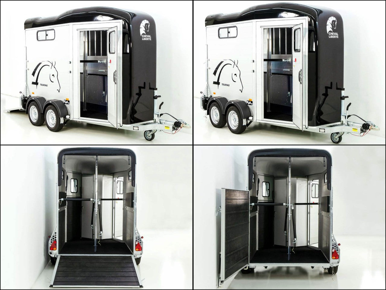 Cheval Liberte Pferdeanhänger Touring Country|Sattelkammer|Frontausstieg|schwarz-Neu