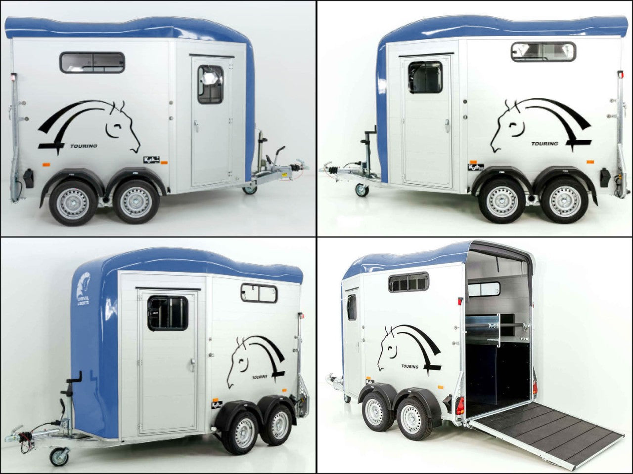Cheval Liberte Pferdeanhänger Touring Jumping|Pullman-Fahrwerk|Sattelkammer|blau-Neu