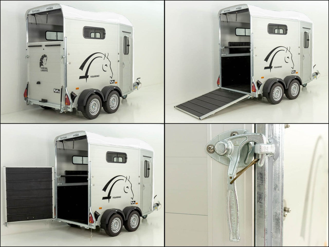 Cheval Liberte Pferdeanhänger Touring One 1,5er|Pullman-Fahrwerk|Frontausstieg|weiß-Neu