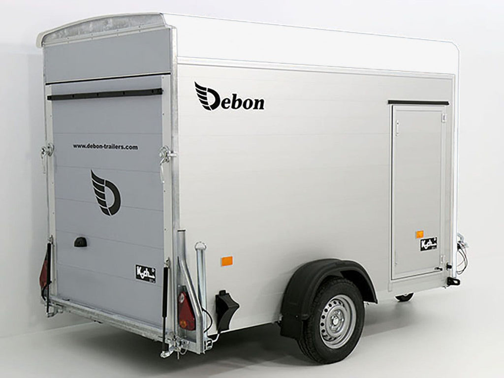Debon Kofferanhänger C300 148x295cm H:190cm 1,3t|Alu, Polybug|Tür|weiß-Neu