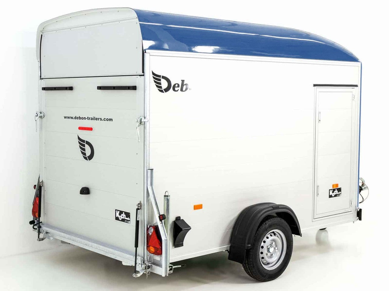 Debon Kofferanhänger C400 164x315cm H:200cm 1,3t|Alu, Polybug|Tür|blau-Neu