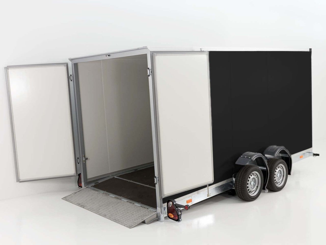 Vezeko Koffer-Absenkanhänger 167x400cm Höhe:190cm 3,5t|schwarz-Neu
