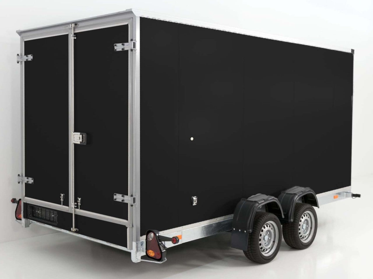 Vezeko Koffer-Absenkanhänger 167x400cm Höhe:190cm 3,5t|schwarz-Neu