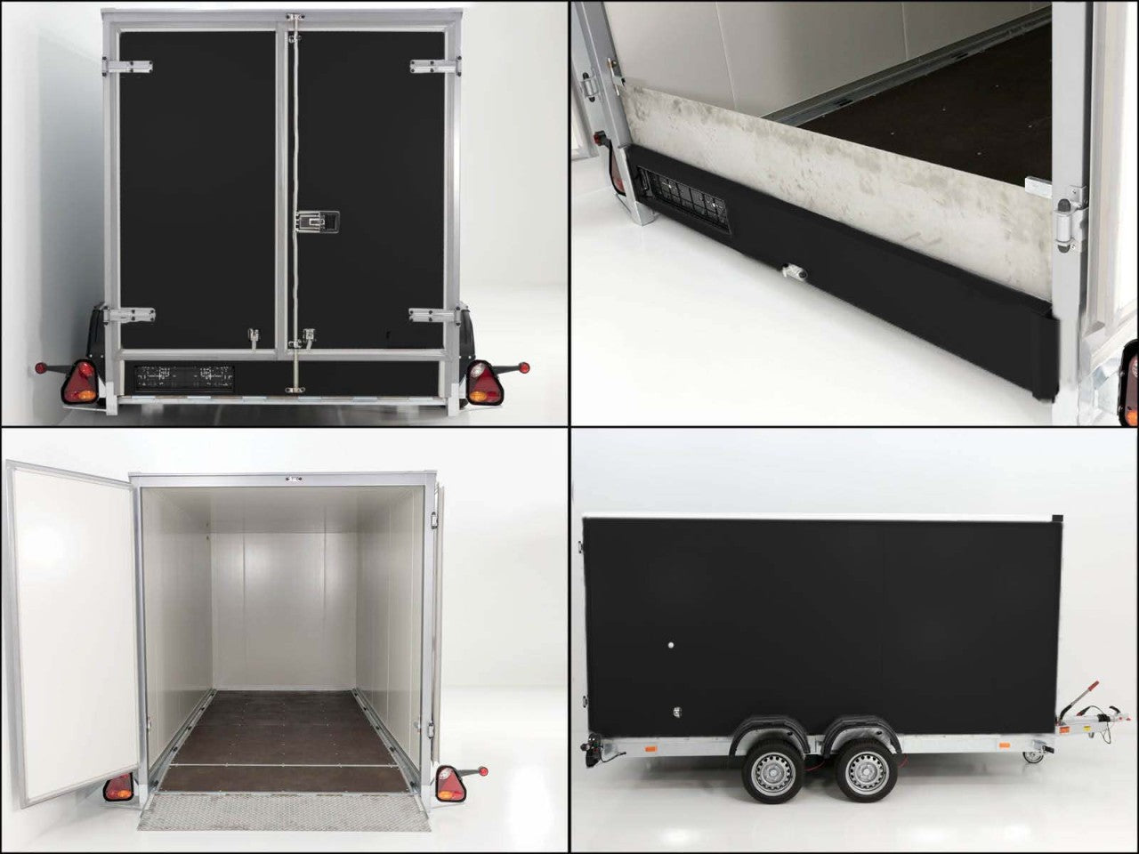Vezeko Koffer-Absenkanhänger 167x400cm Höhe:190cm 3,5t|schwarz-Neu