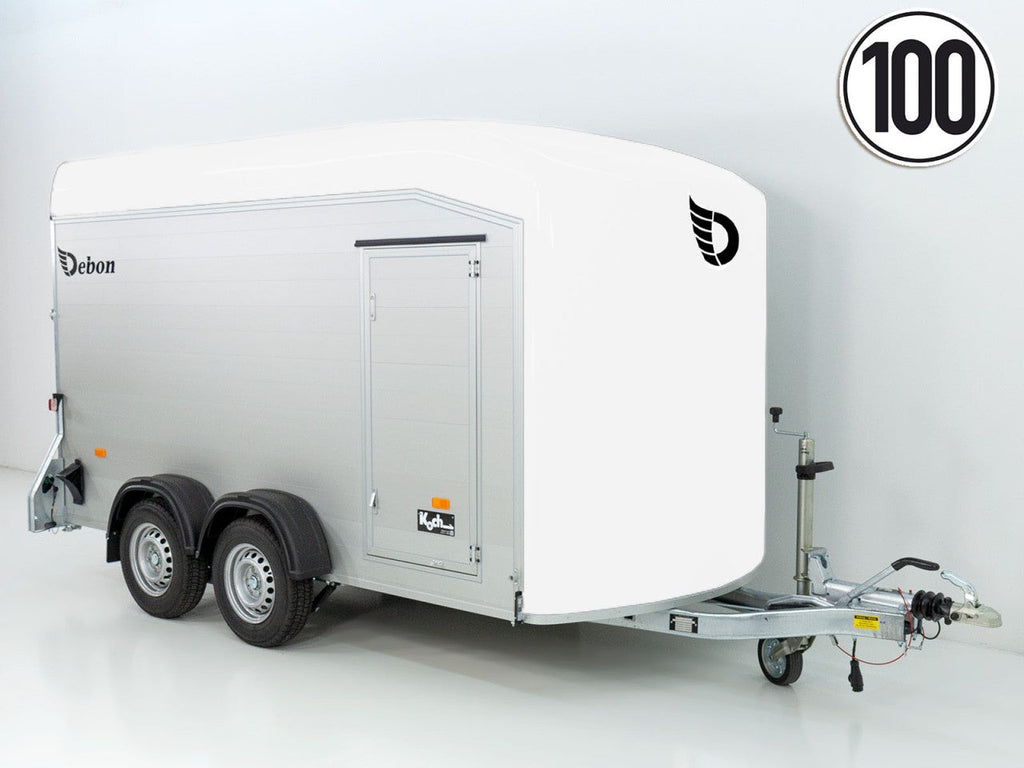 Debon Kofferanhänger Roadster Alu C700 179×378 H201 2,6t|Alu|Polybug|Tür|weiß-Neu