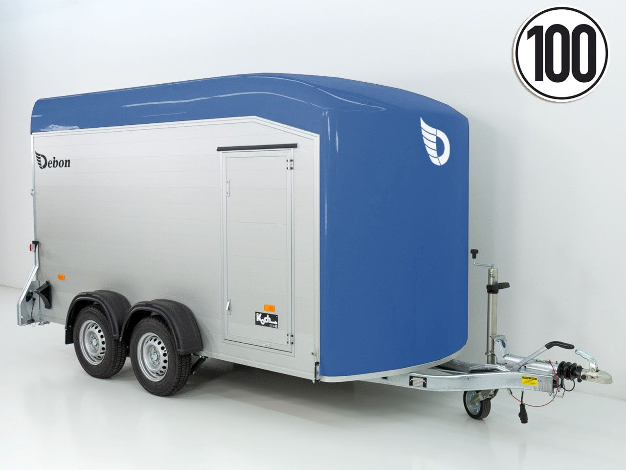 Debon Kofferanhänger Roadster Alu C700 179×378 H201 2,6t|Alu|Polybug|Tür|blau-Neu