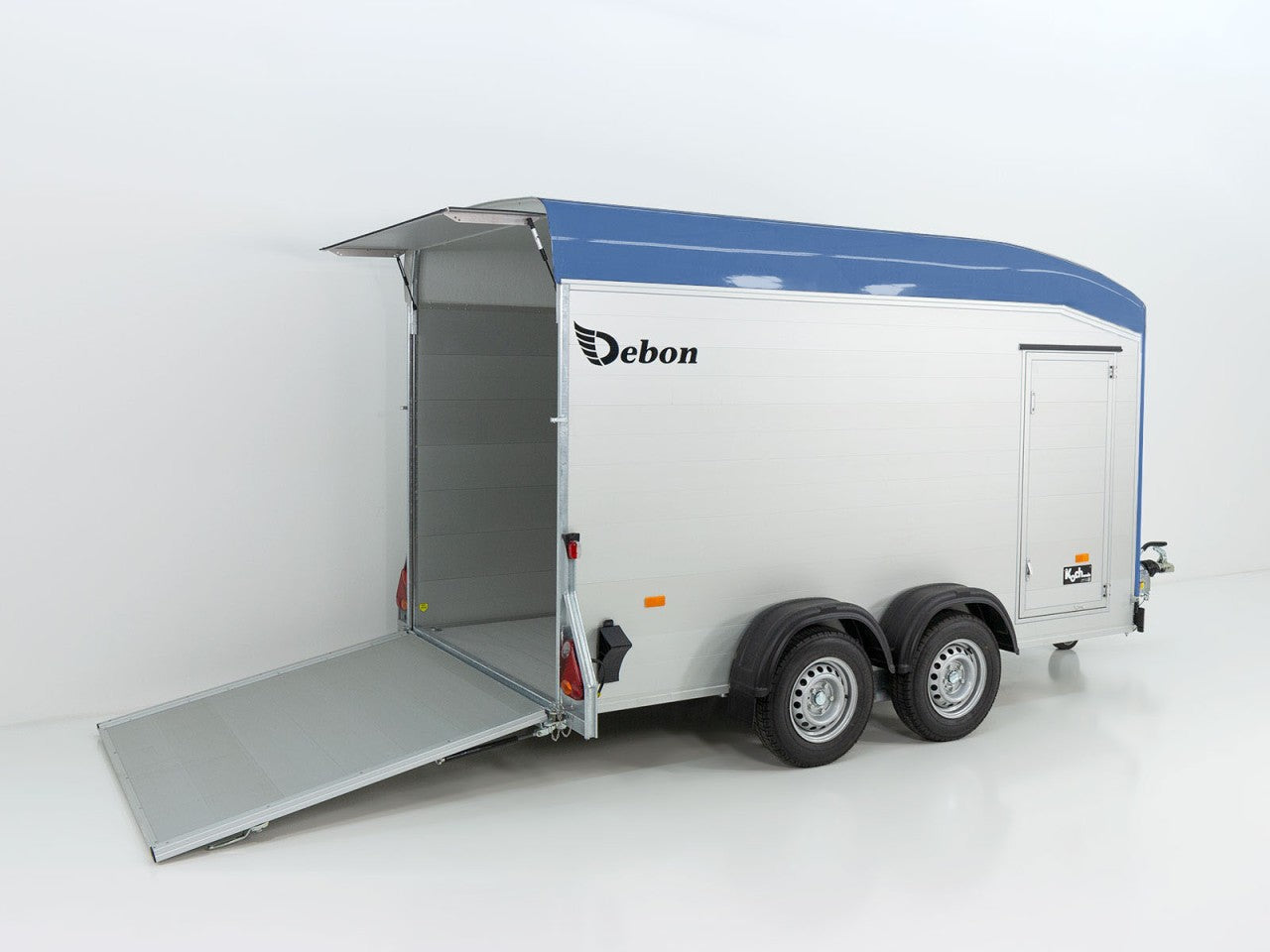 Debon Kofferanhänger Roadster Alu C700 179×378 H201 2,6t|Alu|Polybug|Tür|blau-Neu