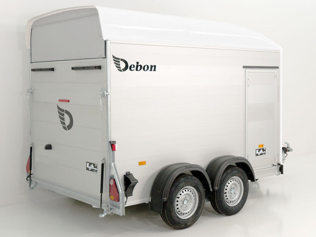 Debon Kofferanhänger C500 164x300cm H:200cm 2,0t|Alu|Polybug|Tür|weiß-Neu