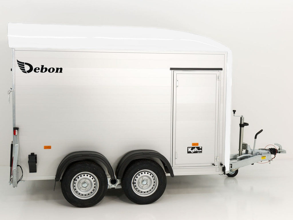 Debon Kofferanhänger C500 164x300cm H:200cm 2,6t|Alu|Polybug|Tür|weiß-Neu