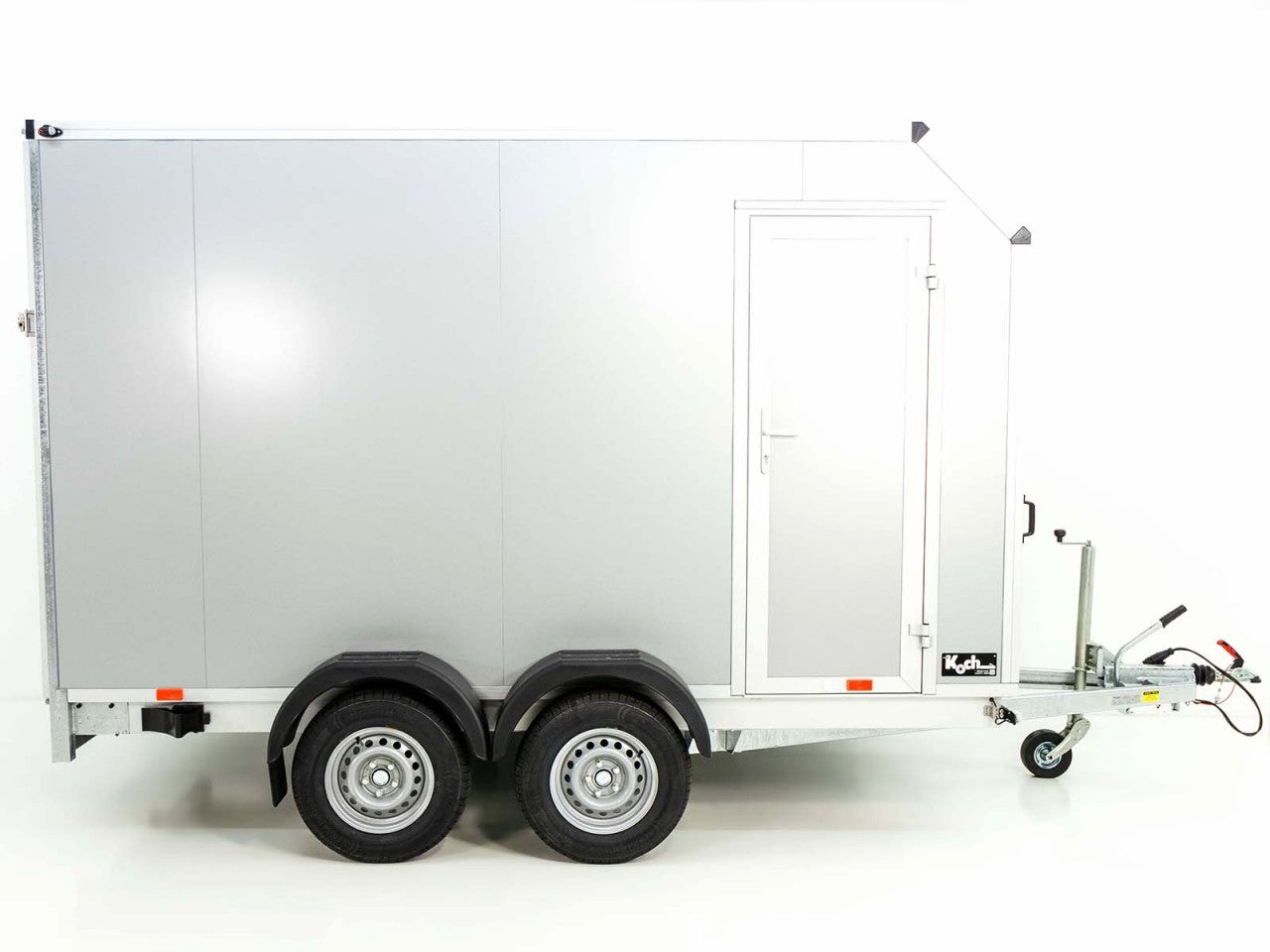Vezeko Kofferanhänger 184x355cm Höhe:205cm 2,7t|45°|Tür|Rampe|silber-Neu