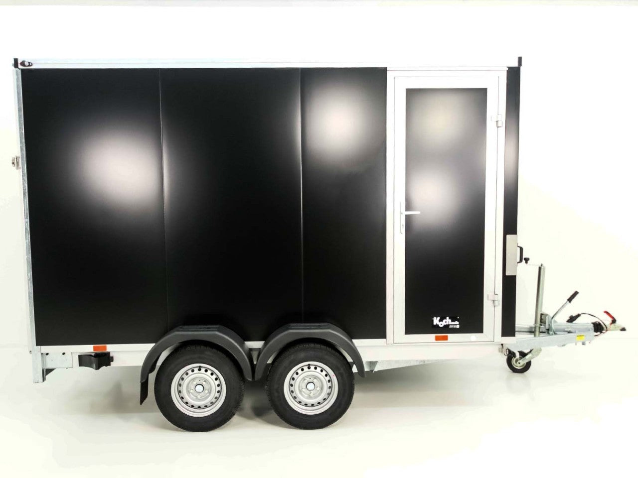 Vezeko Kofferanhänger 184x355cm Höhe:205cm 2,7t|Tür|Rampe|schwarz-Neu