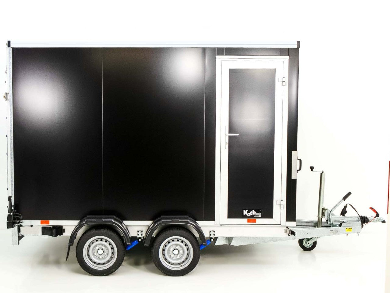 Vezeko Kofferanhänger 184x405cm Höhe:205cm 2,7t|Rampe|Tür|schwarz-Neu