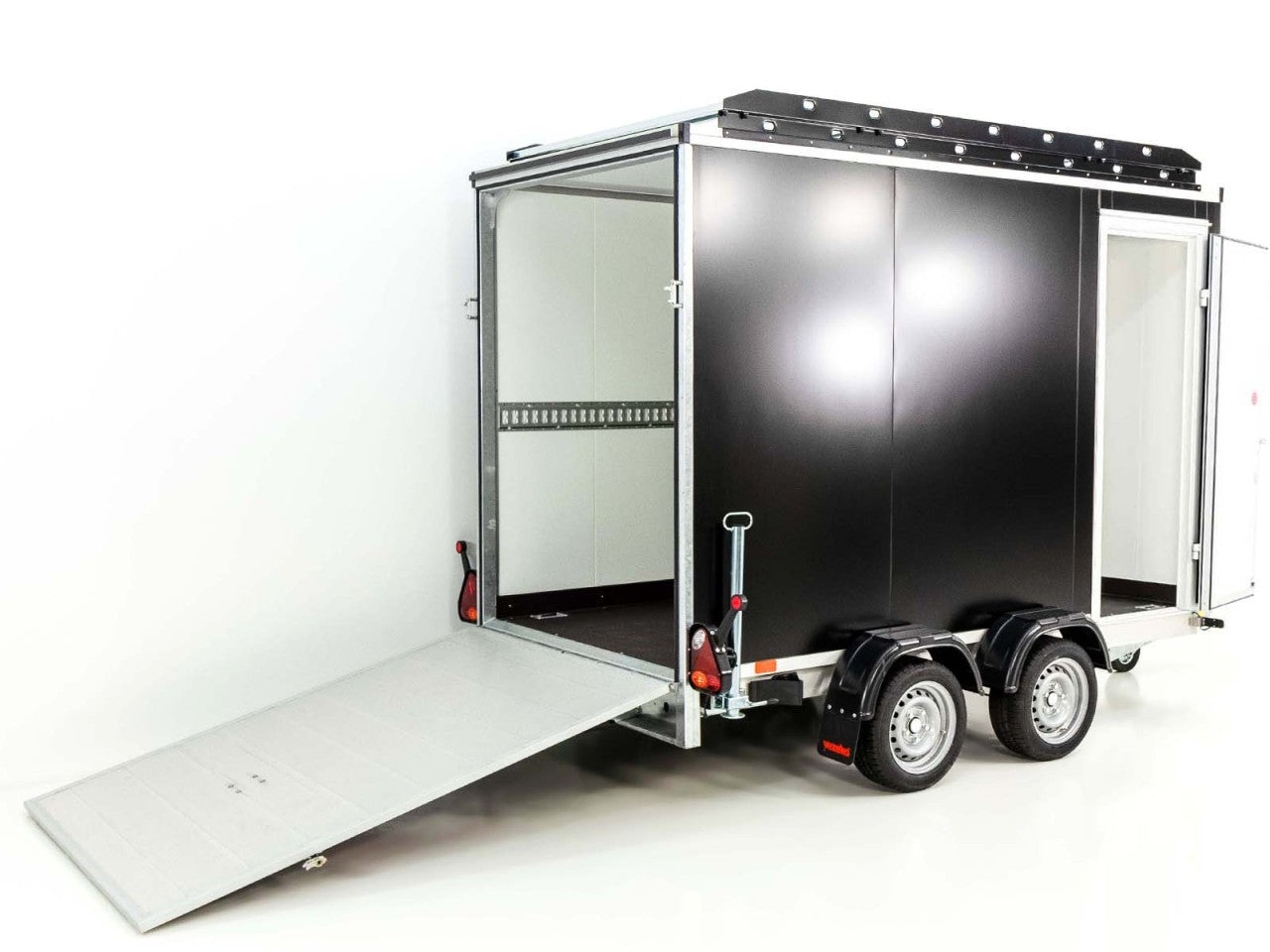 Vezeko Kofferanhänger 152x305cm Höhe:193cm 2,7t|Rampe|Dachträger| schwarz-Neu