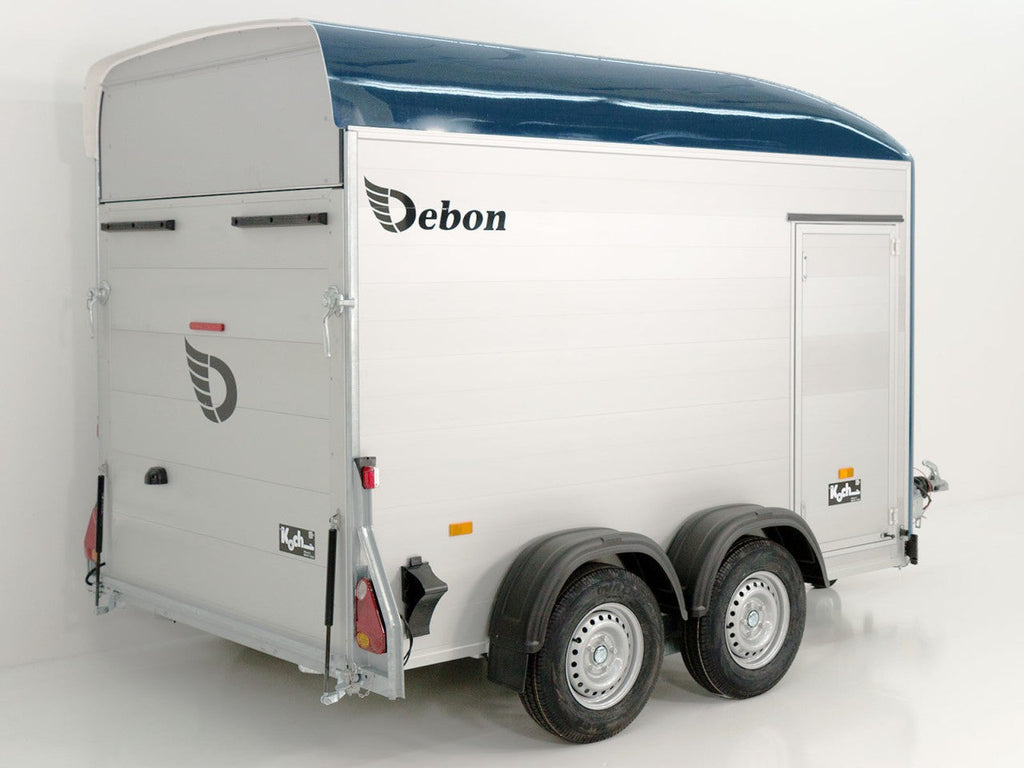 Debon Kofferanhänger C500 164x300cm H:200cm 2,6t|Alu|Polybug|Tür|blau-Neu
