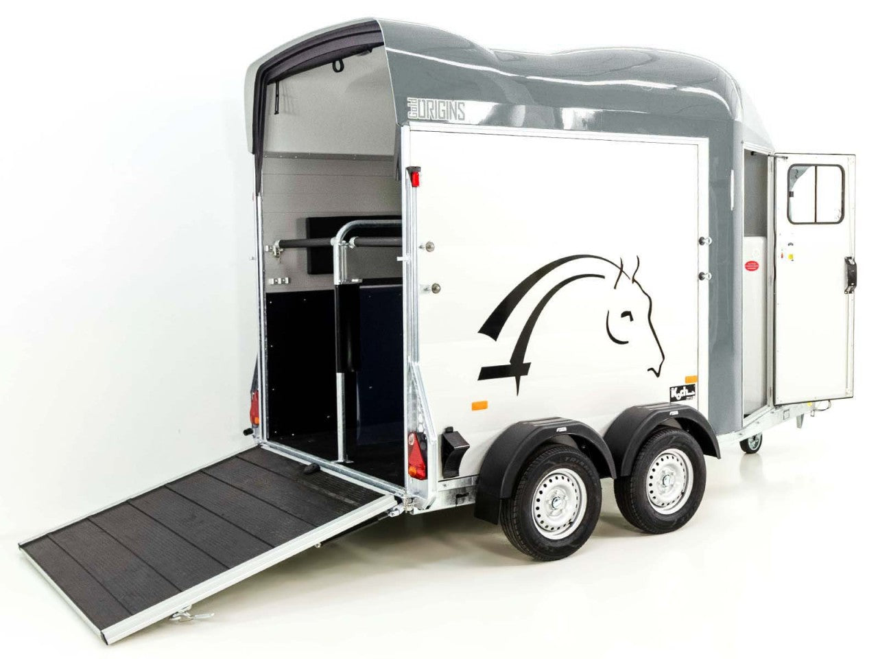 Cheval Liberte Pferdeanhänger GOLD Origins|Sattelkammer|grau-Neu