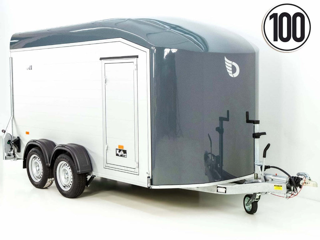 Debon Kofferanhänger Roadster C700 179×378 Höhe:201cm 2,6t|Alu|Polybug|Tür|grau-Neu