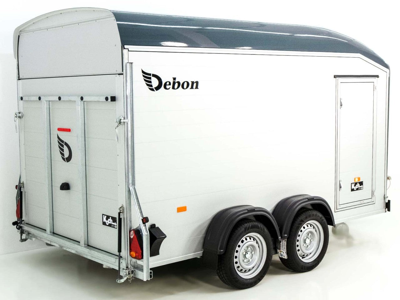 Debon Kofferanhänger Roadster C700 179×378 Höhe:201cm 2,6t|Alu|Polybug|Tür|grau-Neu