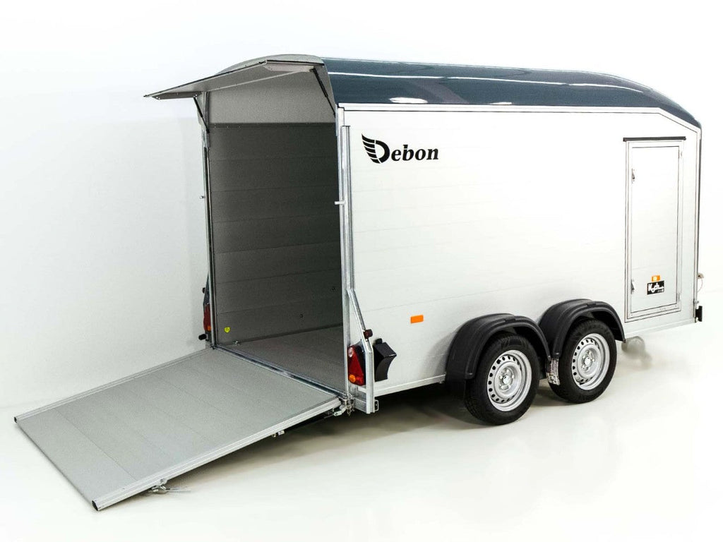 Debon Kofferanhänger Roadster C700 179×378 Höhe:201cm 2,6t|Alu|Polybug|Tür|grau-Neu