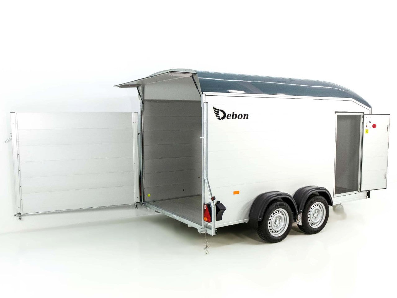 Debon Kofferanhänger Roadster C700 179×378 Höhe:201cm 2,6t|Alu|Polybug|Tür|grau-Neu