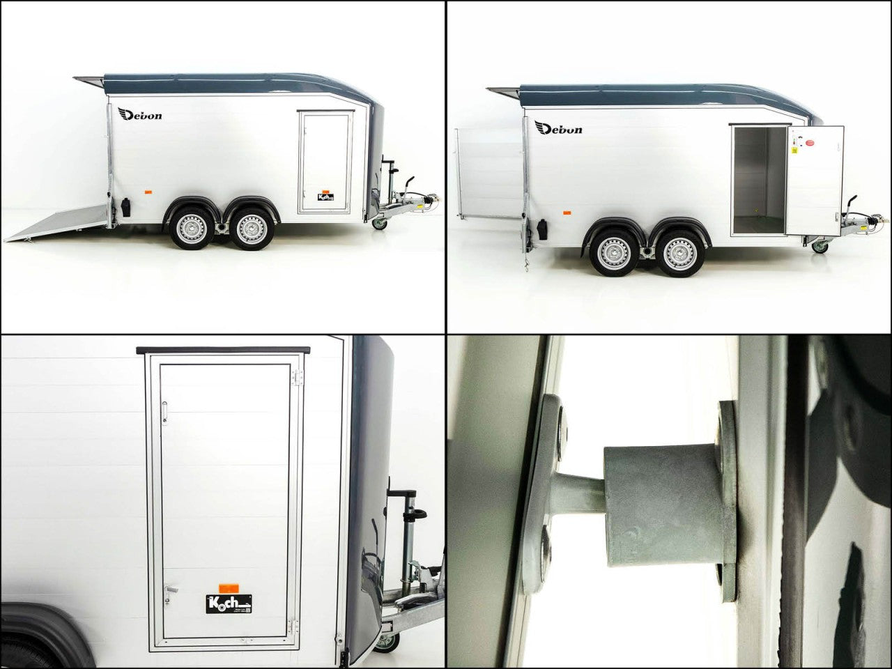 Debon Kofferanhänger Roadster C700 179×378 Höhe:201cm 2,6t|Alu|Polybug|Tür|grau-Neu