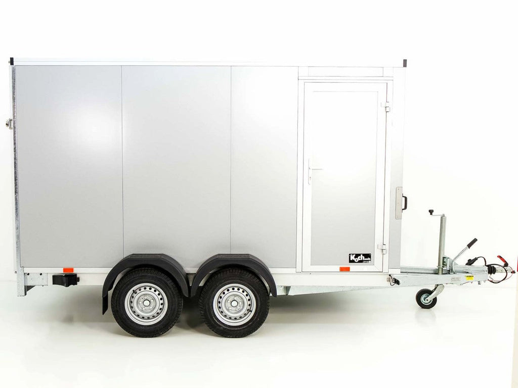 Vezeko Kofferanhänger 152x355cm Höhe:193cm 2,7t|Tür|Rampe|silber-Neu