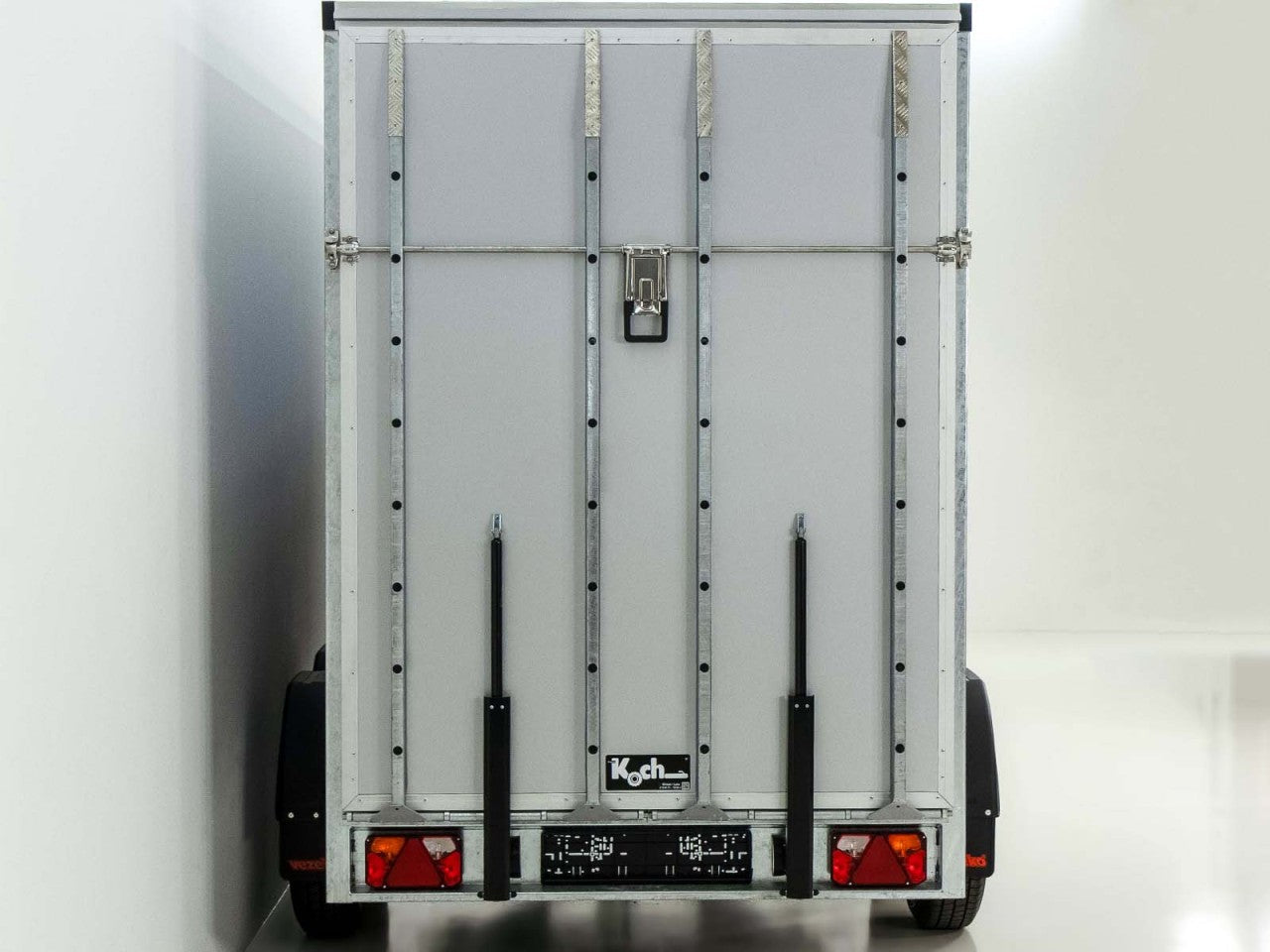 Vezeko Kofferanhänger 152x355cm Höhe:193cm 2,7t|Tür|Rampe|silber-Neu