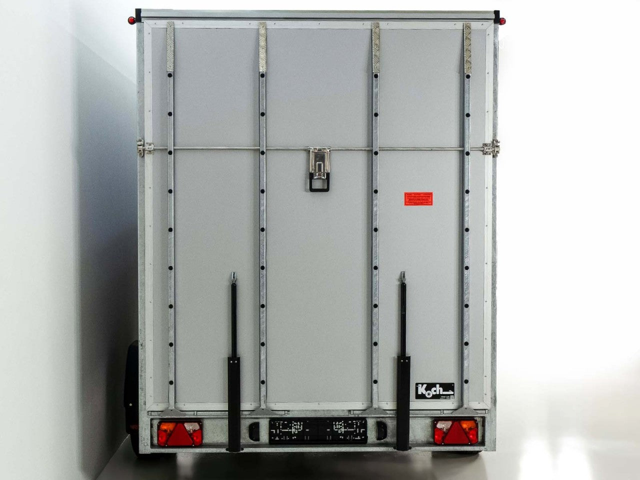 Vezeko Kofferanhänger 184x405cm Höhe:205cm 2,7t|Rampe|Tür|silber-Neu