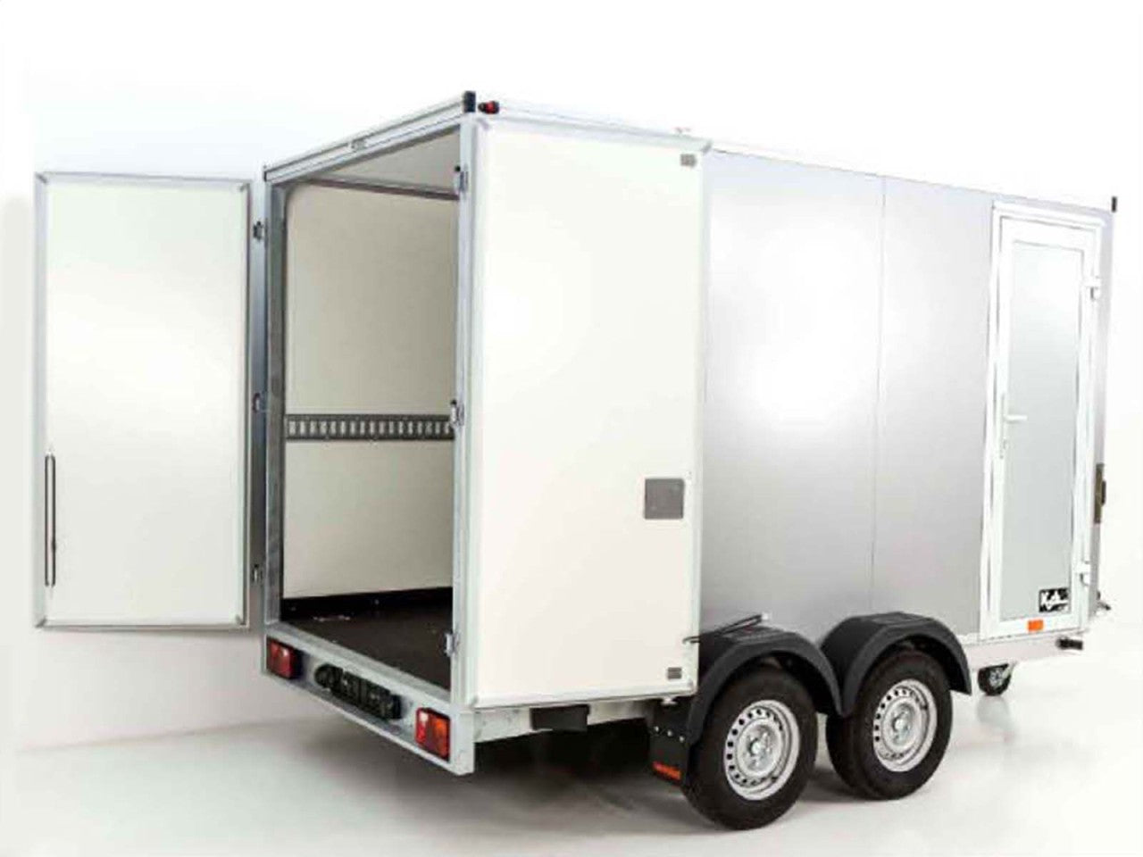 Vezeko Kofferanhänger 204x405cm Höhe:205cm 2,7t | Tür | silber-Neu