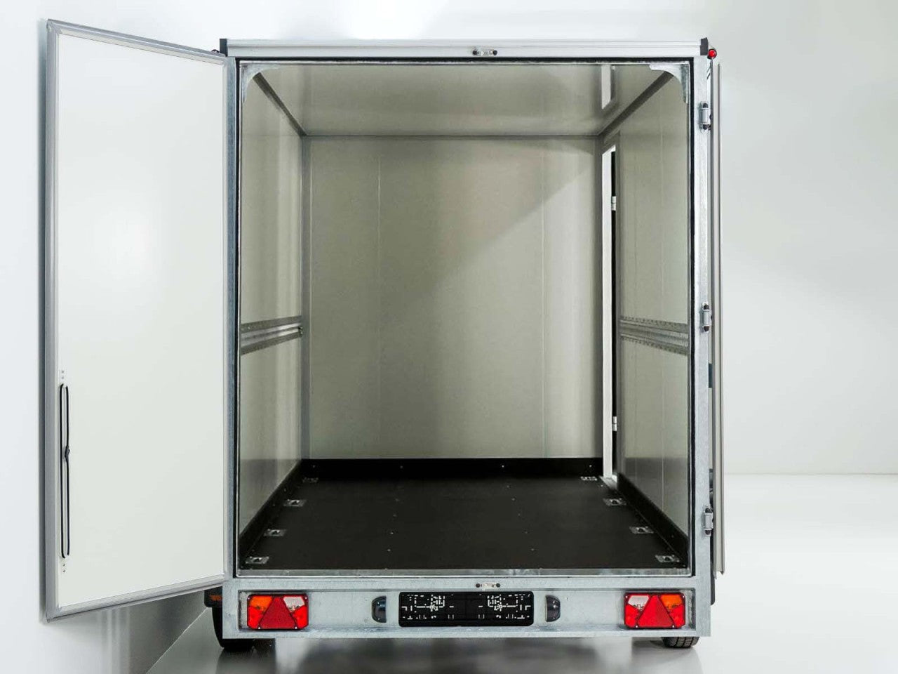 Vezeko Kofferanhänger 204x405cm Höhe:205cm 2,7t | Tür | silber-Neu