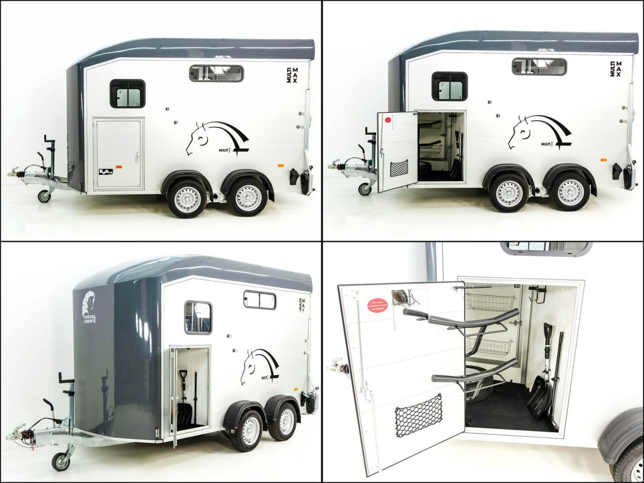 Cheval Liberte Pferdeanhänger Multi Max 2 | grau-Neu