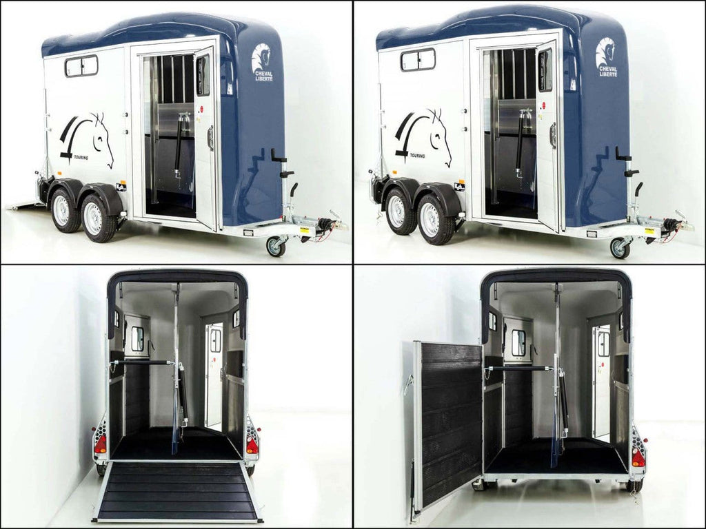 Cheval Liberte Pferdeanhänger Touring Country| Pullman-Fahrwerk| Frontausstieg| blau-Neu